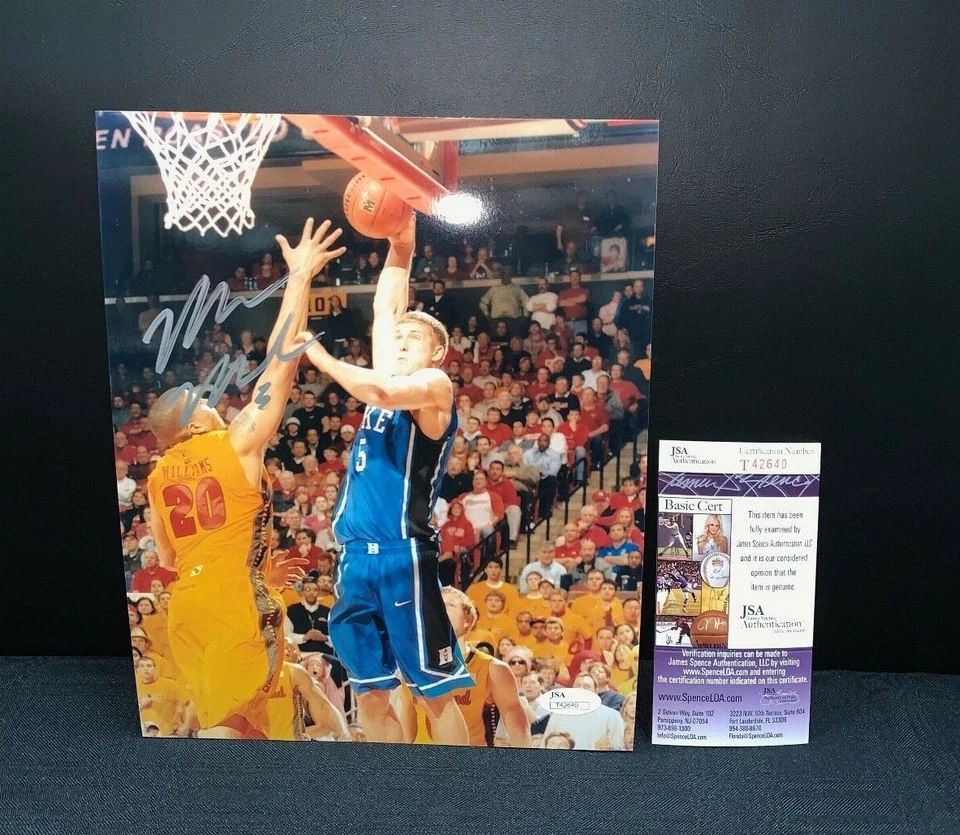 MILES PLUMLEE DUKE BLUE DEVILS NBA SIGNED 8X10 PHOTO W/JSA COA  - Image 1 of 1