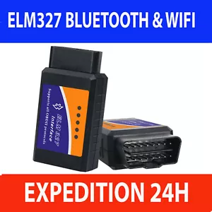 ELM 327 BLUETOOTH INTERFACE ELM327 ODB2 DIAGNOSTIC DIAG SCAN Android - Picture 1 of 11