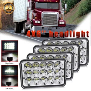 Faros LED DOT 4x6"" Hi/Lo 75W para Peterbilt 379 378 Freightliner FLD120 - Imagen 1 de 10