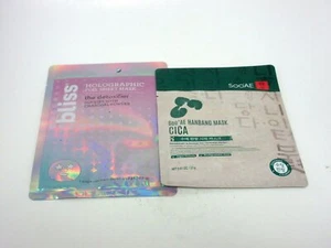 Mask Lot of 2 - Bliss Holographic Foil Sheet Mask The Detoxifier - Soo'Ae Han... - Picture 1 of 1