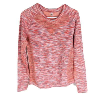 ZELLA Womens Exercise Shirt Size Large Space Dye Design Vented Comfort Yoga Run - Image 1 of 4