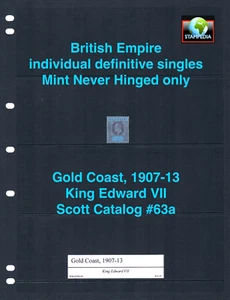 1/2 off $14.25 Scott Value - 1907-13 GOLD COAST King Edward VII CV MNH NH UMM - Picture 1 of 7