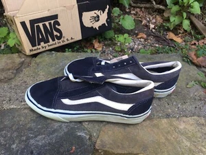 NOS Vintage Vans Old Skool Charcoal Suede 7.5 Women Made In USA - Picture 1 of 17
