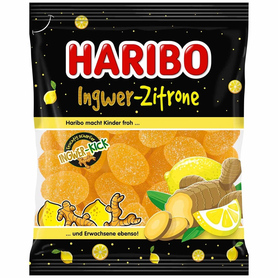 10 Beutel HARIBO " INGWER ZITRONE / INGWER LEMON " Neu, kostenloser Versand! - Bild 1 von 1