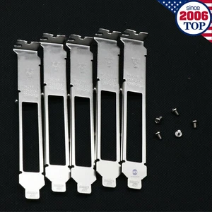 5pcs Full Height Bracket for Intel E1G44ET E1G44ET2 I340-T4 I350-T4 HP NC365T US - Afbeelding 1 van 4