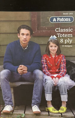 Patons Knitting Pattern Book 1301 Classic Tote 8 PLY - 13 Designs  Family - Image 1 of 4