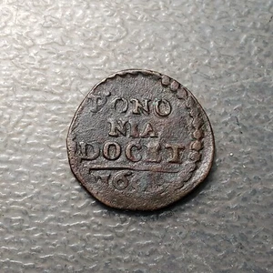 ESTADOS PAPALES CLEMENTE IX? (1667-69) BOLOGNA BOLONIA QUATTRINO 1668? NO C VISI - Picture 1 of 2
