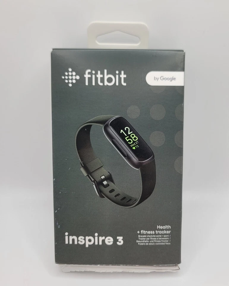 Fitbit Inspire 3 Heart Rate Monitor Health & Fitness Tracker - Black - Image 1 of 4