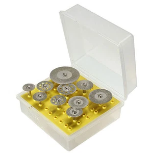 New 10pc Diamond Saw Cut Off Discs Wheel Blades Rotary Tool Set 1/8 Shank #DW10M - Picture 1 of 2