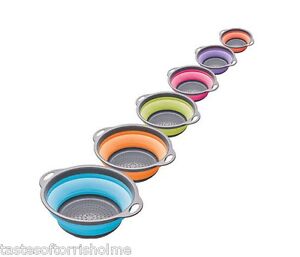 Kitchen Craft Color Funciona Plegable 2.8ltr Silicona Drenaje Comida Escurridor