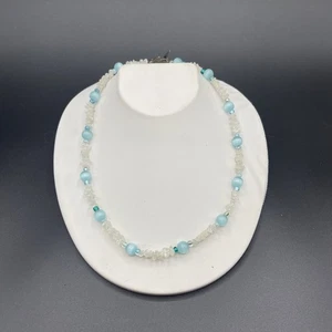 Beautiful 925 Sterling Silver Clasp Beaded Necklace # C715 - Picture 1 of 13