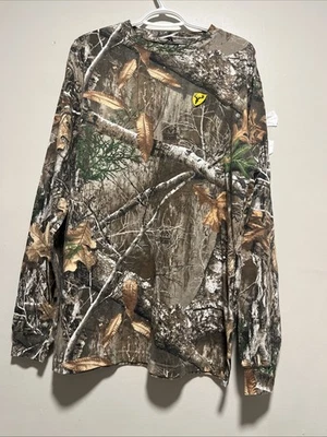Camouflage Base Layer Crew Long Sleeve Shirt Mens M Realtree Scent Blocker - Image 1 of 4
