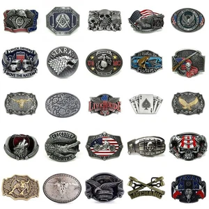 Retro Novelty 3D Patterns Metal Mens Vintage Belt Buckle Replacement 38mm 40mm - Picture 1 of 91