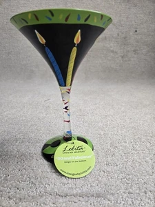 NEW W/ TAG Lolita Love My Martini "50 and Fabulous" Hand Painted Martini Glass - Picture 1 of 4