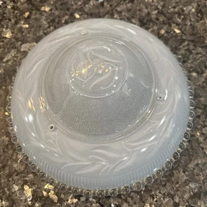 Globo da soffitto vintage in vetro smussato smerigliato lampada antica deco metà MCM azzurro - Foto 1 di 6