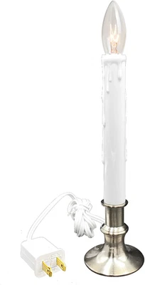 Daily Timer Window Candle 8/16 Hrs Heavy Brush Nickel Base 1PK - Image 1 of 4