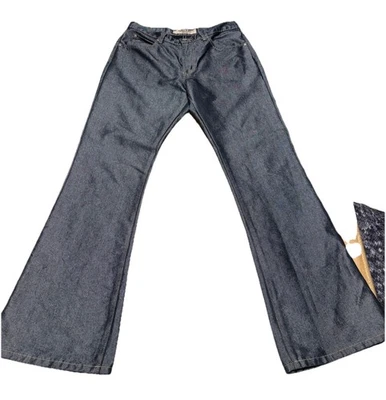 Pantalones de mezclilla Paris Blues vintage para mujer talla 7 brillo metálico corte bootcut real Y2K Foto 1 de 4