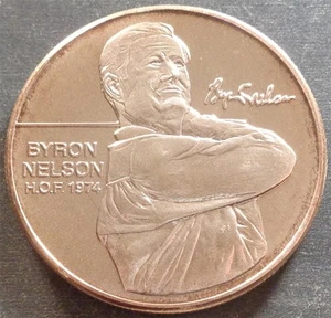 PGA Hall of Fame - Byron Nelson, 1 Feinunze 0,999 Feinsilber, 1974 - Bild 1 von 2