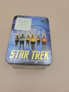Star Trek The Original Series 30th Anniversary Six All Metal Collector Cards New - Picture 1 of 5
