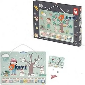 Janod - Calendario Estaciones - Educativo Calendario Madera Niños 42 X 32CM - Imagen 1 de 6
