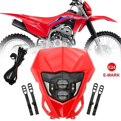 Светодиодная фара + переключатель для Honda CRF250F CRF150L CRF250L CRF300L CRF450L CRF125 - Изображение 1 из 4
