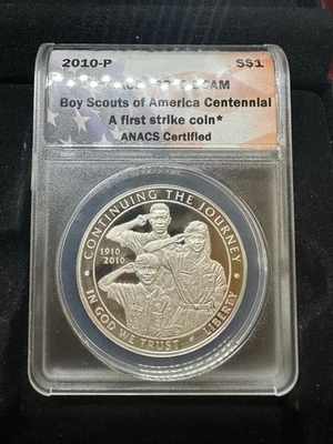2010-P Boy Scouts of America Centennial – ANACS MS70 – First Strike - Image 1 of 2