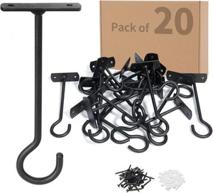 20Pack Plant Hooks 6in Metal Hook Shepherds Decorative Wall Plant... - Picture 1 of 6
