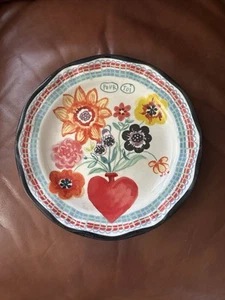 Anthropologie Nathalie Lete frankophiler Teller Pour Toi rotes Herz - Bild 1 von 3
