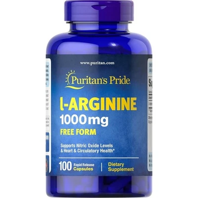 Puritan's Pride L-Arginina 1000 mg Cápsulas 100 Unidades Blanco Foto 1 de 4