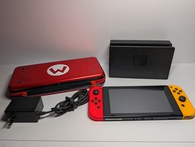 Nintendo Switch Console W/ Yellow & Orange Joycons Bundle Tested *READ*