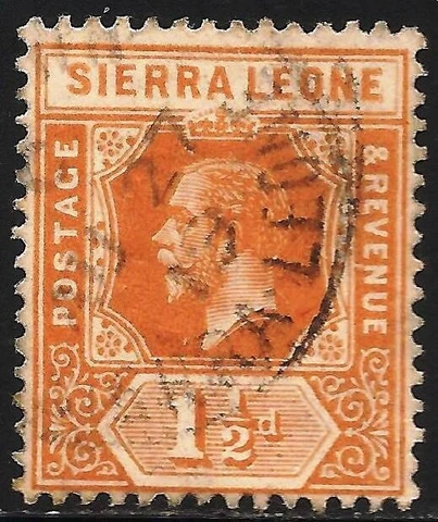 Sierra Leone #105 (A8) VF USED - 1912 1 1/2p King George V Cover