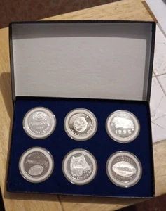 (6) 1994-6 Rose Bowl Penn State Champs Commem Silver Rounds 1 Troy oz Each - Picture 1 of 5