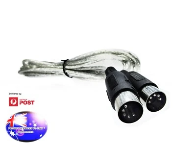 From OZ Quality 1PC 3M 5PIN DIN MIDI CABLE MALE CORD LEAD CONNECTOR + FREE POST! - Image 1 of 4