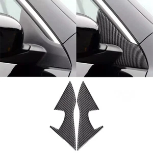 Real Carbon Fiber Side Rearview Mirror A-Pillar Trim Sticker For Accord 2014-17 - Picture 1 of 7