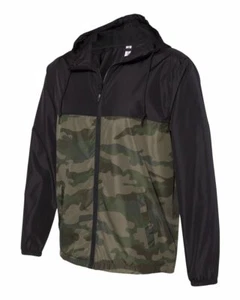 Independent Trading Co. - Chaqueta con cremallera cortavientos con capucha ligera - EXP54LWZ - Imagen 1 de 12