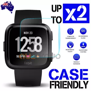 Fitbit Versa/ Versa Lite Screen Protector 9H Tempered Full Coverage Glass Guard - Picture 1 of 9