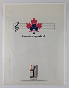 Whisky mezclado Canadian Club 8x11 pulgadas decoración de bar - anuncio impreso vintage 1988 - Imagen 1 de 4