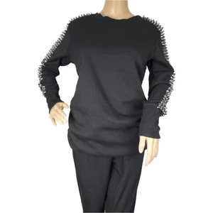 Maglione donna Gracia nero con borchie taglia M - Foto 1 di 4