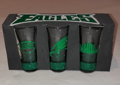 Custom Design philadelphia eagles shot glasses Cover