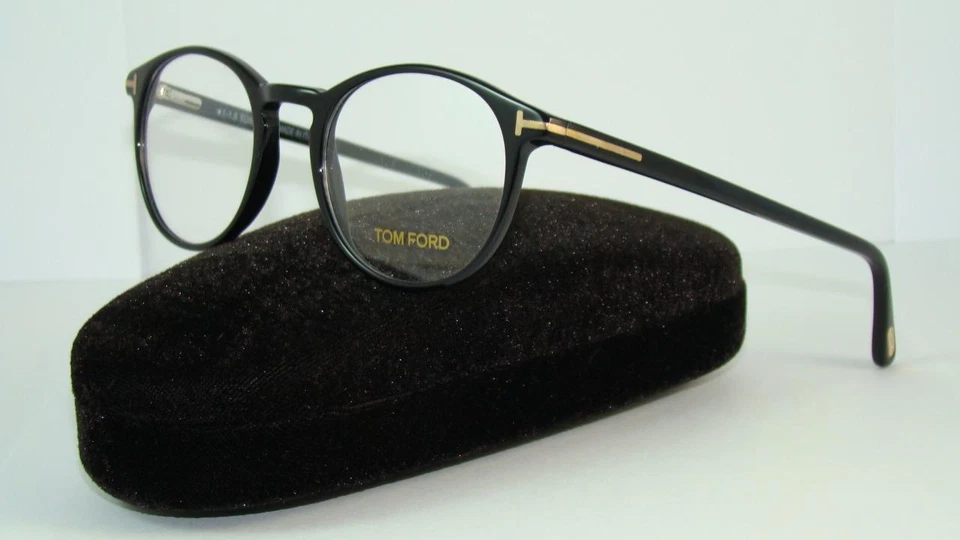 TOM FORD Eyeglasses TF 5294 001 Black Round Brille Glasses Frames Rx 48-20-145