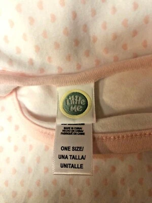 Manta Bebé Little Me Algodón Suave Recibiendo Niña Corazones Rosa Zapatillas Ballet  Foto 1 de 4