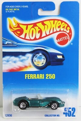 Hot Wheels 1/64 1990 Ferrari 250 No452 1991 Green - Image 1 of 2