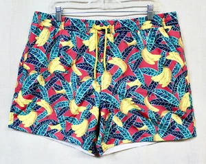 New SOUTH BEACH Men's Banana Tropical Print Swim Trunk 96908 Sz XXL Mesh Lining - Picture 1 of 5