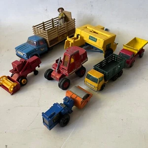 70's Corgi Lesney Matchbox Die Cast Farm Vehicles Beast Carrier Bamford Baler - Picture 1 of 9
