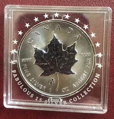 CANADA 2017 MAPLE LEAF Fabulous Collection F15 Privy Mark 1 oz. 999 silver coin - Image 1 of 4