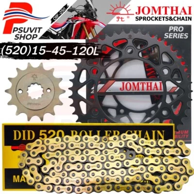 Juego de cadena de piñón para CRF250R,M,L CRF250 Rally (520) 15T+EX45T+520-120L DID (G) Foto 1 de 4