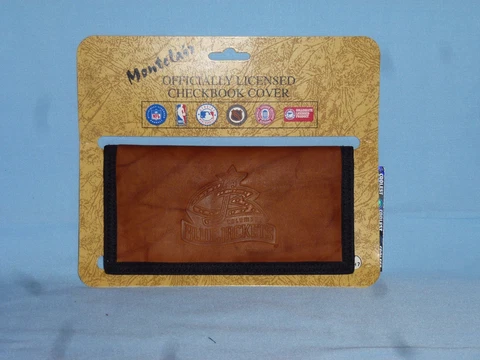 COLUMBUS BLUE JACKETS  Leather/Nylon CHECKBOOK  New "Original Primary Logo" Cover