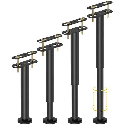 WLRRCWDTTC 4 Pcs Adjustable Height Bed Support Legs 1017 Inch Bed Frame Center Support Legs