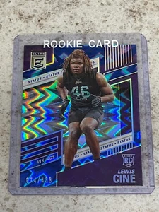 Lewis Cine ~ Donruss Elite Status 2022 #188 Shimmer ROOKIE 074/499 PWE - Imagen 1 de 3