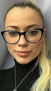 New Mikli by ALAIN MIKLI ML1612 03 53mm Blue Cat Eye Women's Eyeglasses Frame E - Picture 1 of 7